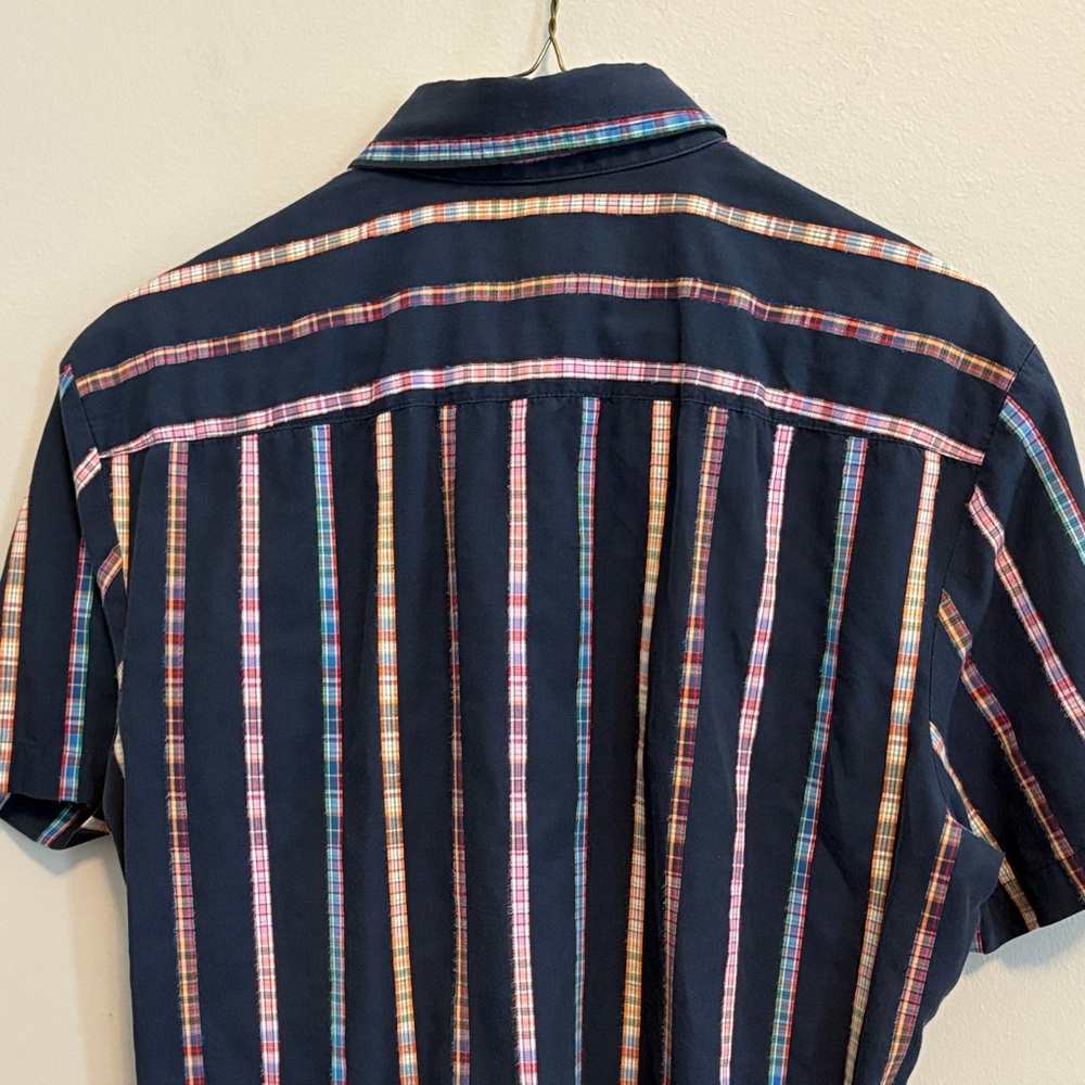 Mr. Turk Navy Striped Short Sleeve Shirt - Picture 8 of 10